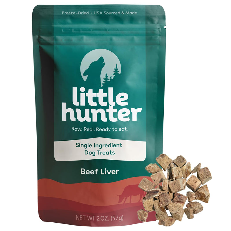 Little Hunter Freeze-Dried Beef Liver Dog Treats – 2 oz